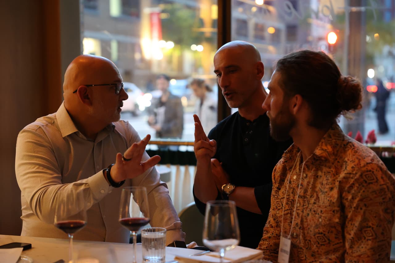 A speaker at the Heroes Dinner — The 1% Forum